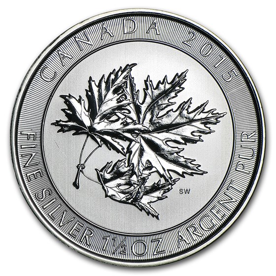 2015 Canada 1.5 oz Silver $8 SuperLeaf BU 2015 Canada 1.5 oz Silver $8 SuperLeaf BU